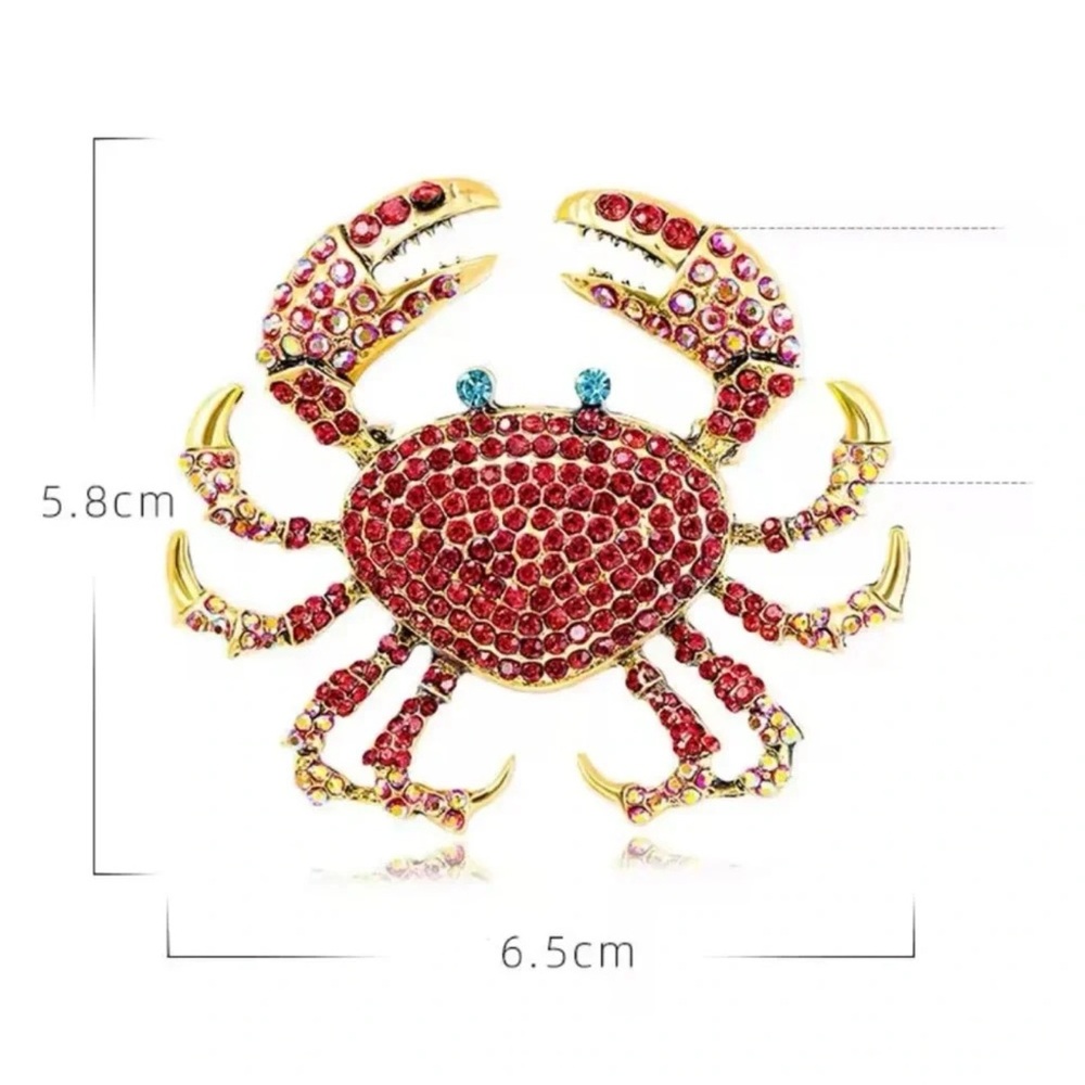 Blue Crab Crystal Brooch Pin 🦀✨ - Picture 10 of 11